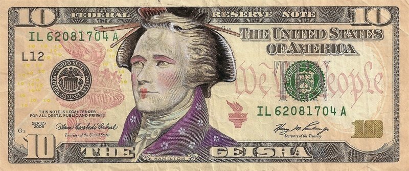 51 доллар. Alexander Hamilton 10 Dollars.