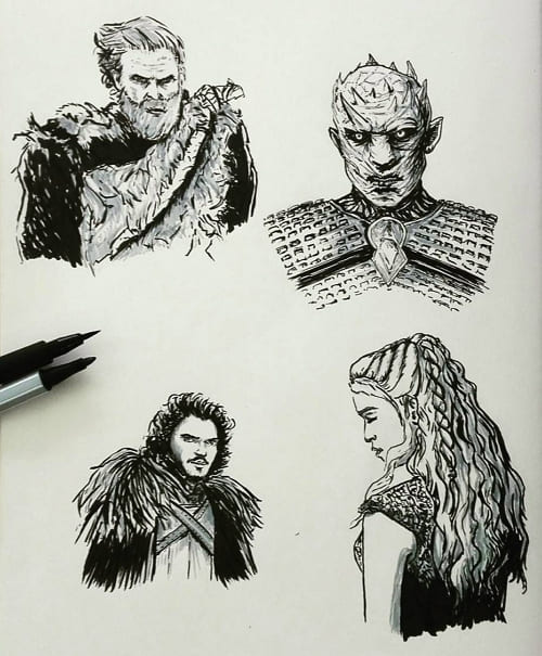 Рисунки для срисовки Игры престолов