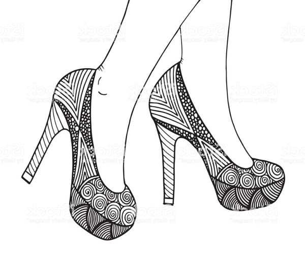 Рисунки для срисовки туфли