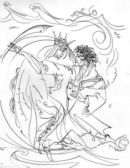 Рисунки карандашом Сказка о царе Салтане