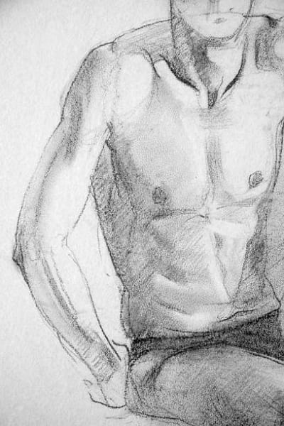 Рисунки карандашом тело мужчины
