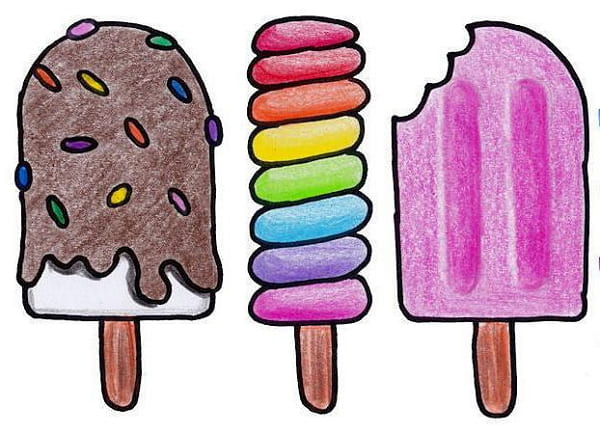 Кавайные картинки мороженого для срисовки